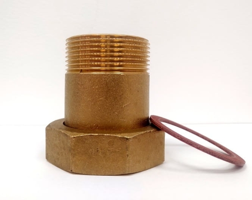 Półrubunek mosiężny 6/4" z nakrętką 2"